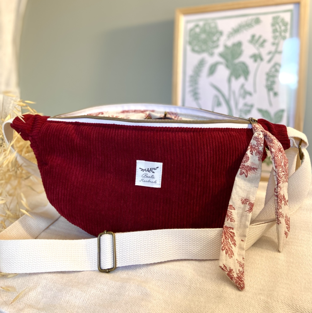 Sac demi-lune Grenat 