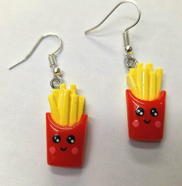 Fries Silver Plated Earrings (nickel free) 