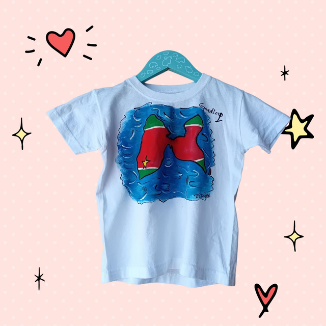 Tee-shirt enfant carte guadeloupe