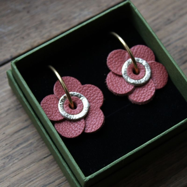 Boucles d’oreilles inspiration coquelicot