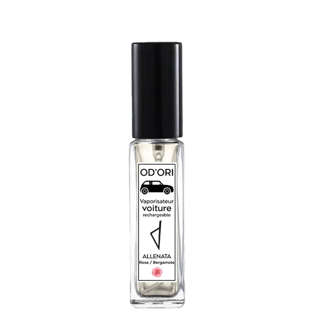 Vaporisateur voiture rechargeable 10ml - ALLENATA (Rose / Bergamote)