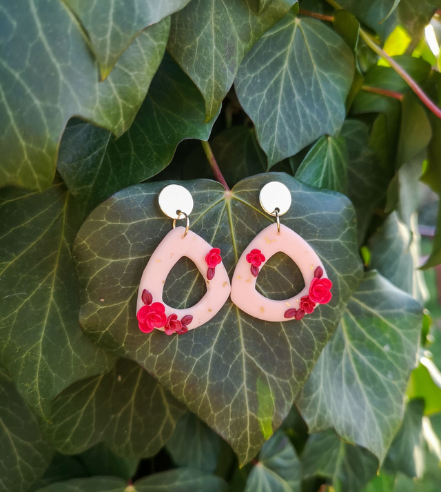 Collection Florale Pourpre - Boucles d&#039;oreilles Giulia