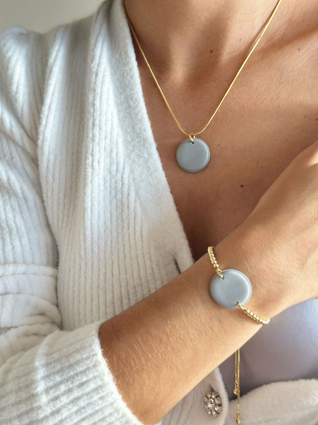 Necklace with Polymer Clay ~ Avni