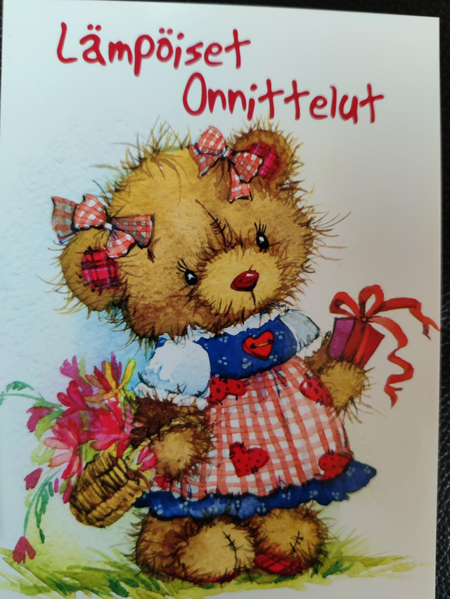 Postikortti Lämpöiset onnittelut 