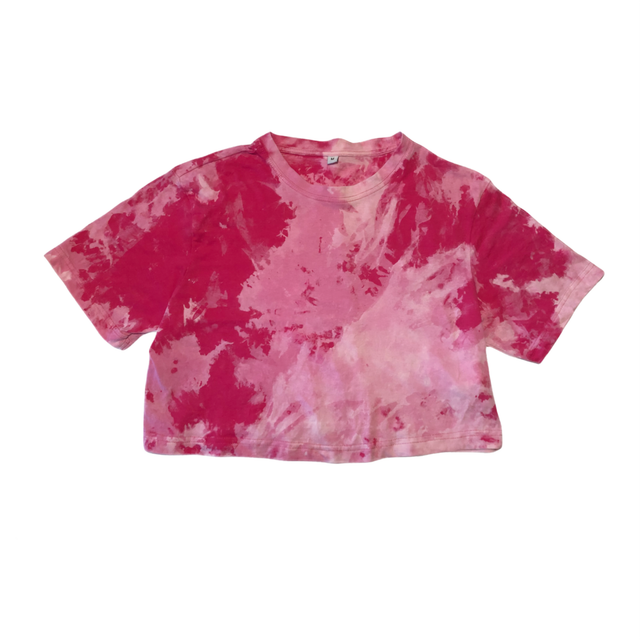 bleached boxy crop top (choose your text) M-5XL