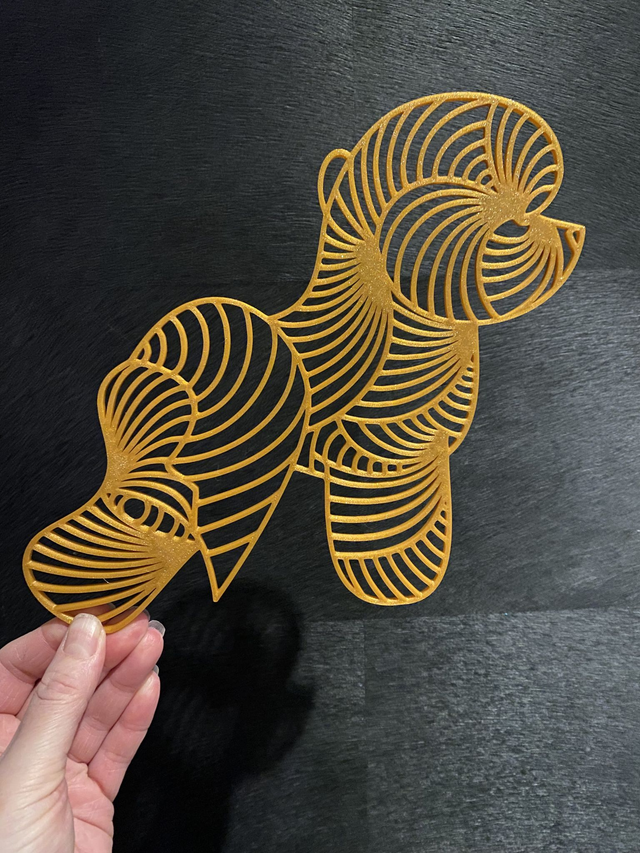 3D - Bichon Gold Sparkle