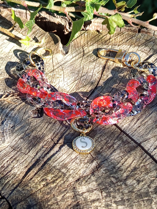 Bracelet gros maillons en acrylique Vishisht Shishtata