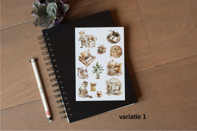 Stickervel Interieur - "Cozy Home Office" - Rozeka
