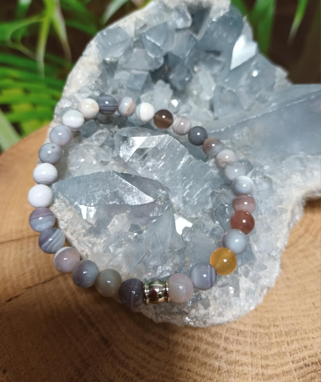 Bracelet en agate botswana