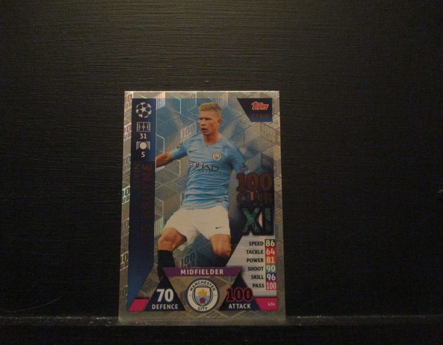 Kevin De Bruyne - UEFA Champions League Match Attax 2018/19 Original Trading Card #434