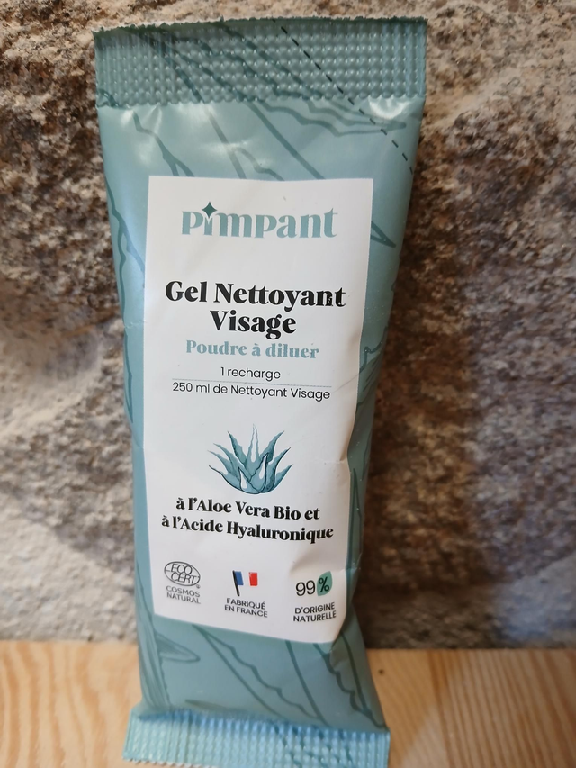 Recharge gel nettoyant visage à l aloe vera et l acide hyaluronique Pimpant 