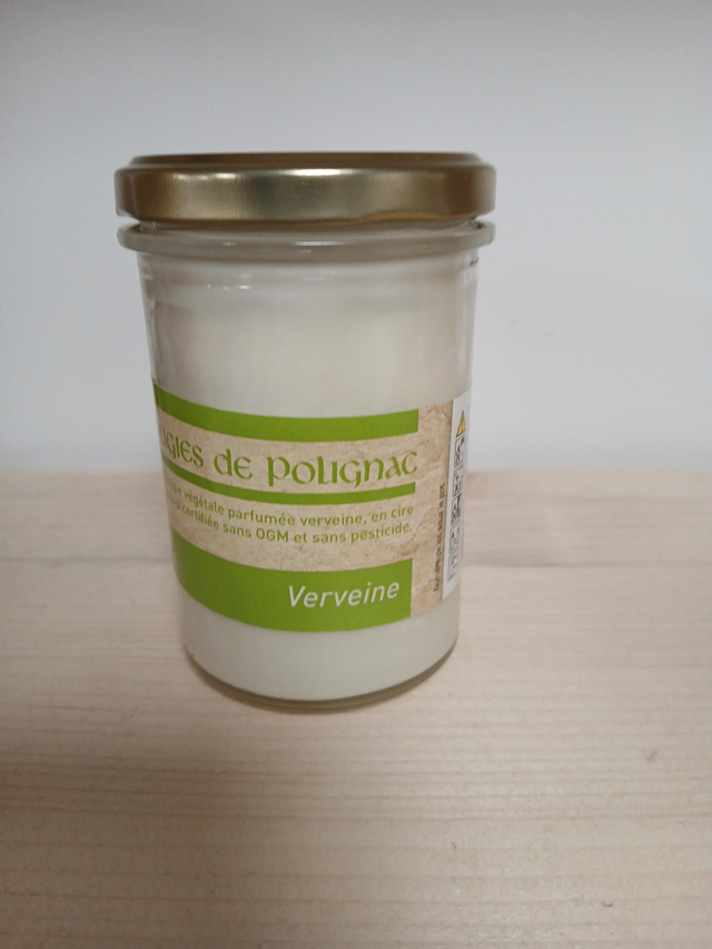 Grande bougie cire de soja verveine 