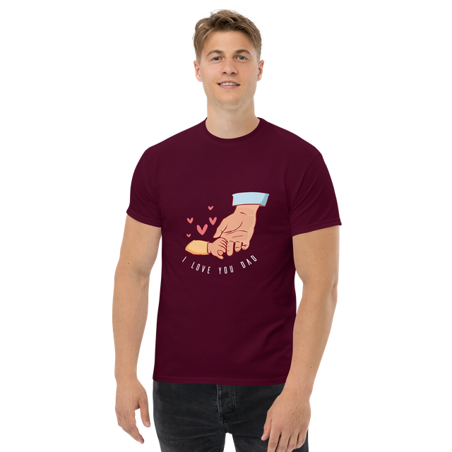  Maglietta classica uomo I love you Dad 