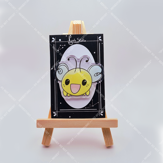Bee Happy Acrylic Pins