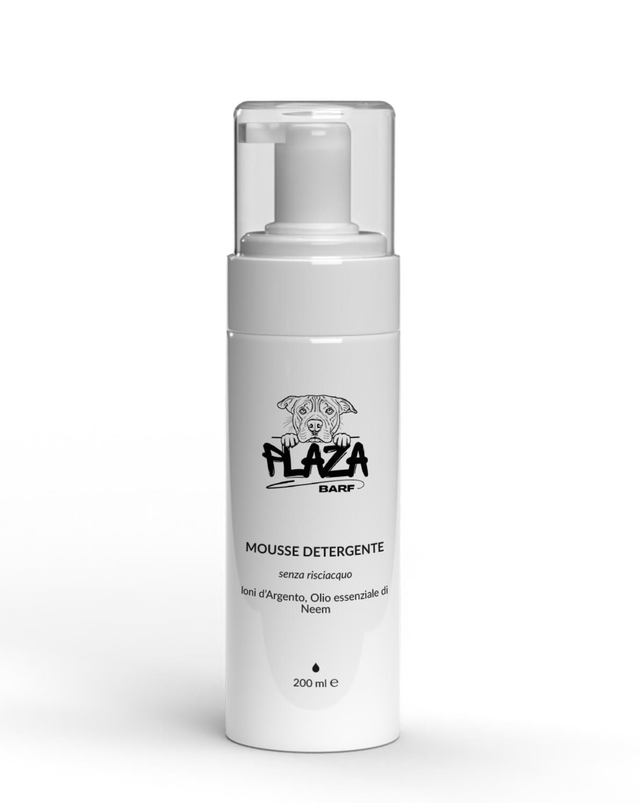 Mousse detergente con ioni di argento