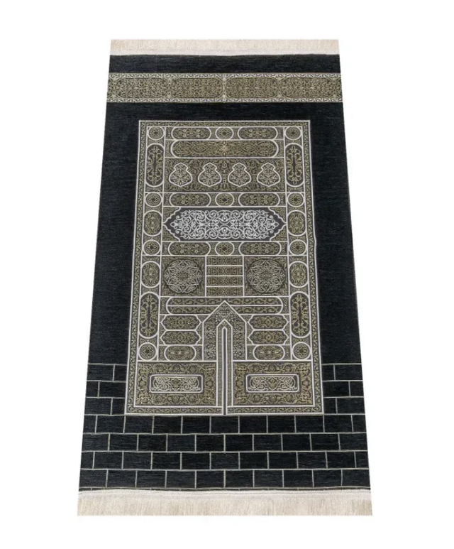 Gebedskleed Kaäba-patroon Zwart