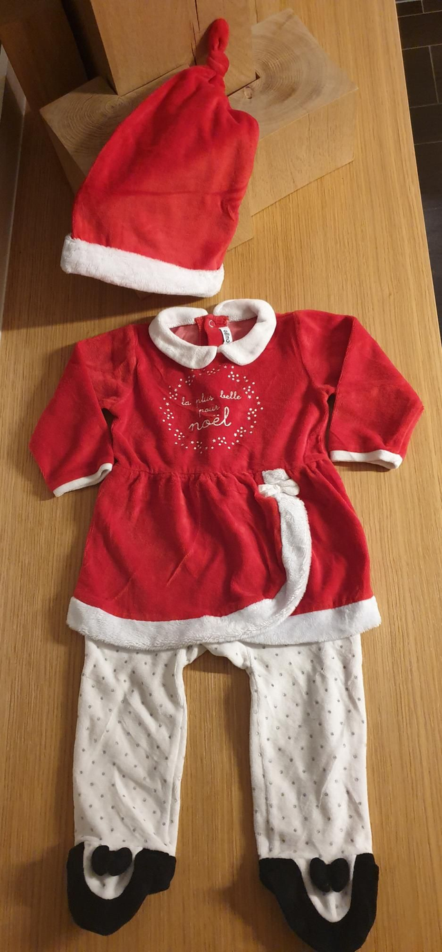 Pyjama de Noël avec son bonnet 18 mois
