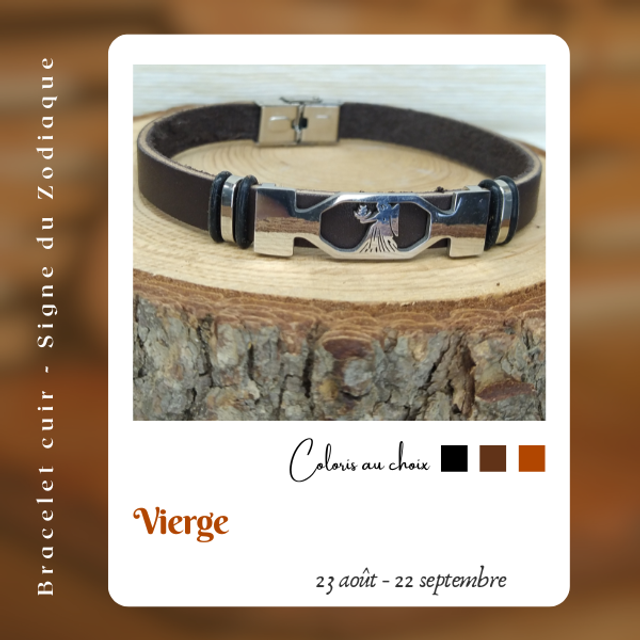 Bracelet en cuir - Vierge