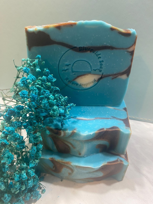 Blue Bell Soap ,Handmade Cold-Process Bar -Gift Soap Bar  -Face&amp;Body-All skin tipe130- 140g