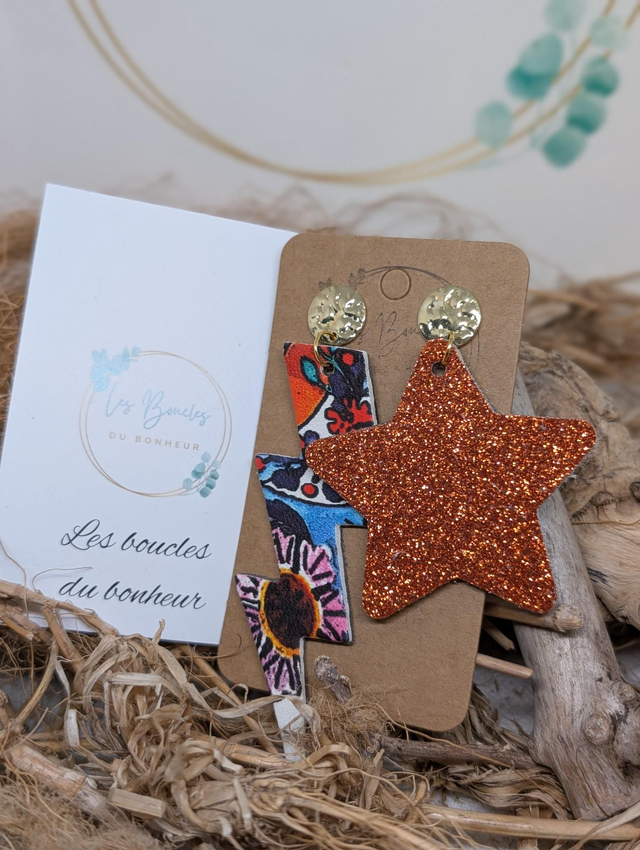 Boucles d'oreilles Asymétrique li026