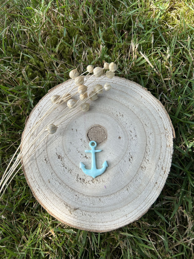 Pampilles ancre de bateau bleu et blanc 