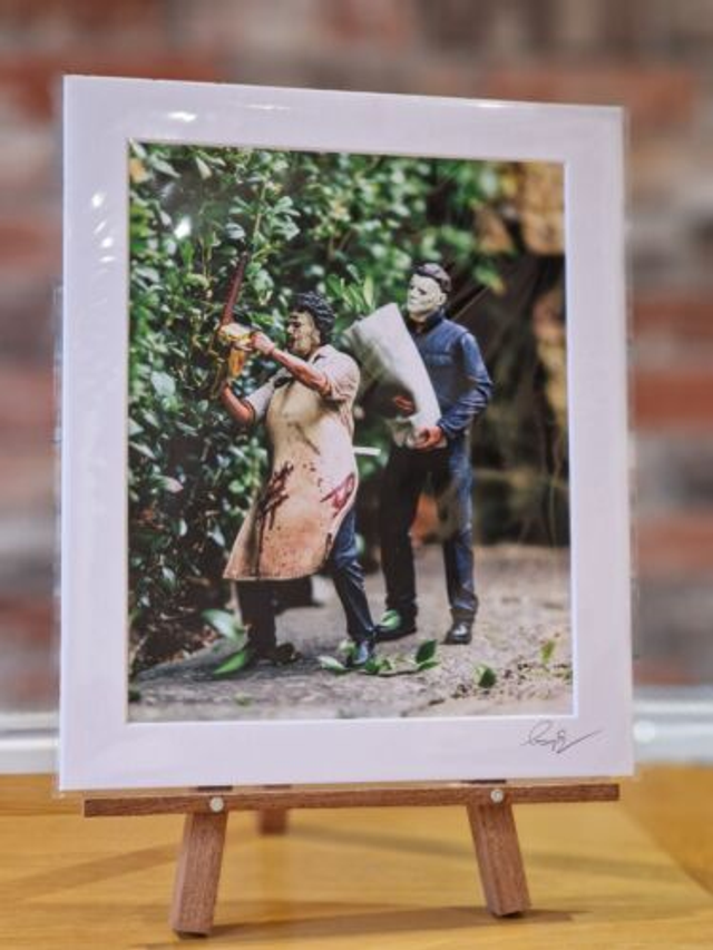 Leatherface and Michael Myers Halloween Gardening
