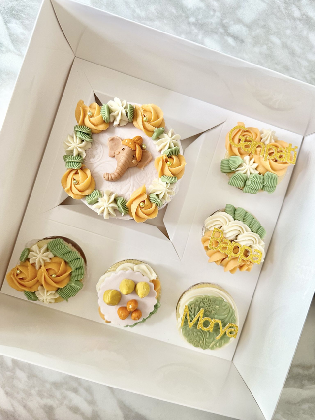 Dussehra Bento Cake & Cupcakes