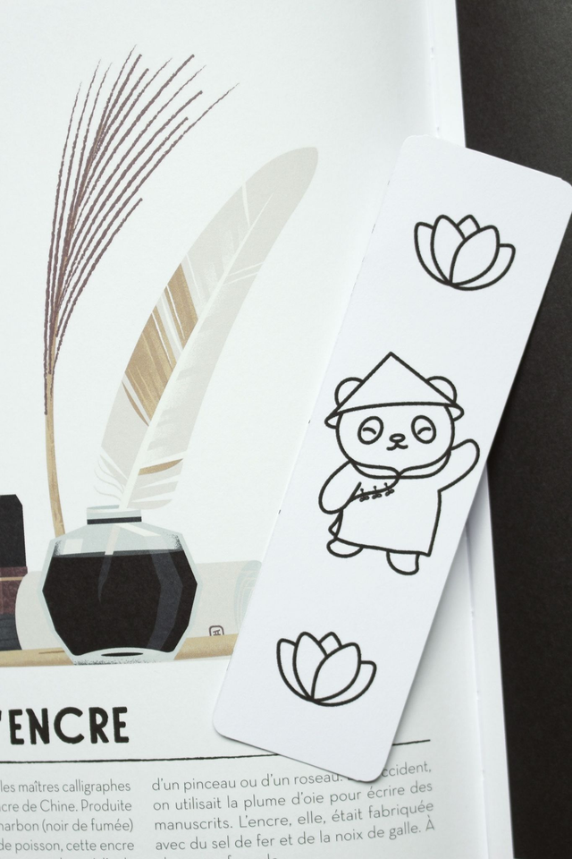 Marque-page « Fleurs asiatiques » à colorier