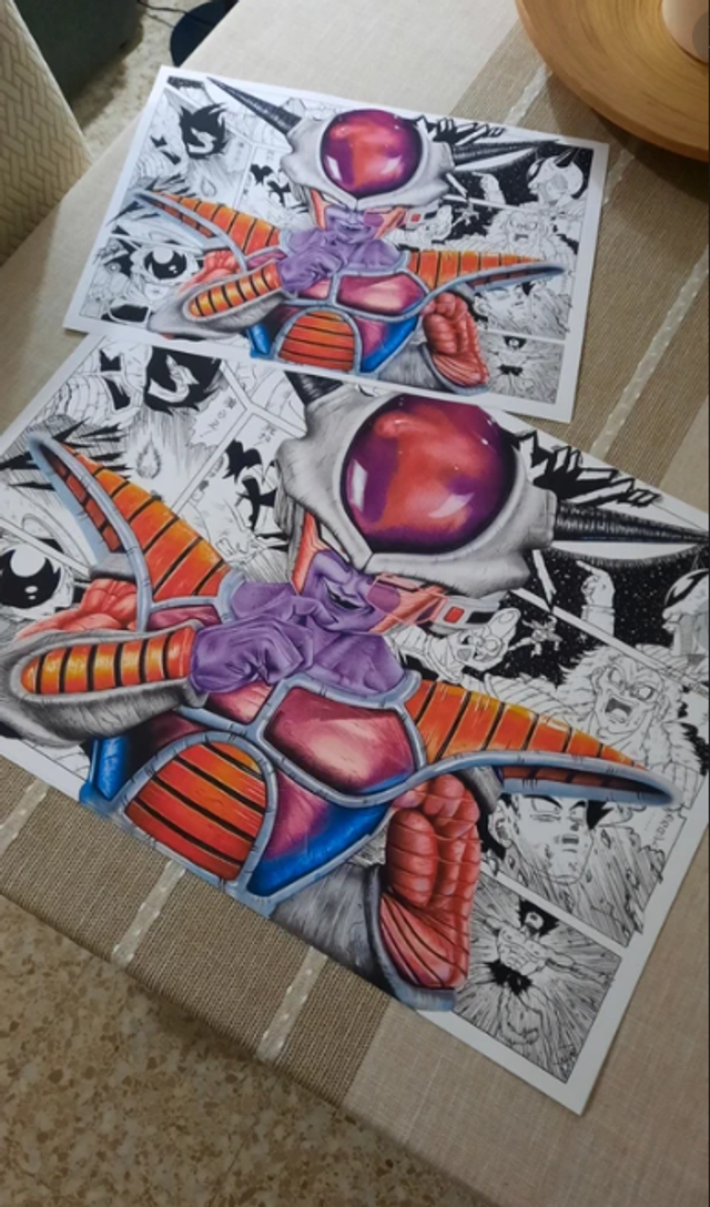 Freezer (Primera Forma) – Arte Original A2 Firmado | Dragon Ball Z