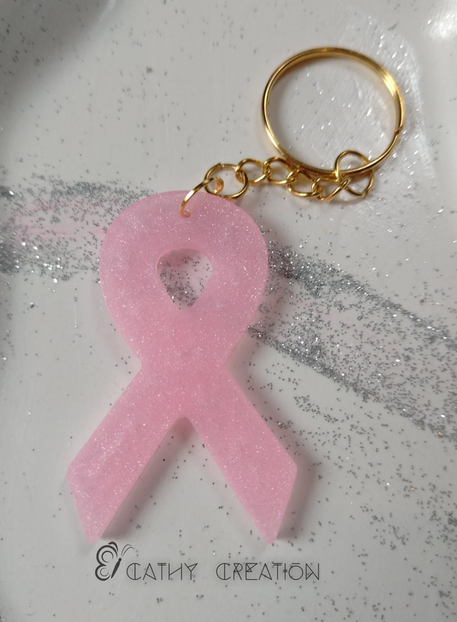 Porte clé octobre rose 