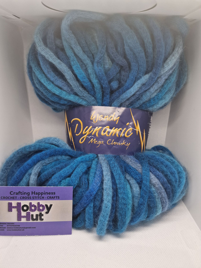 Wendy Dynamic Mega Chunky Yarn 100g Blue