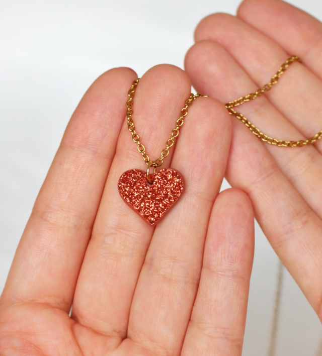 Pendentif Cara • couleurs pailletées