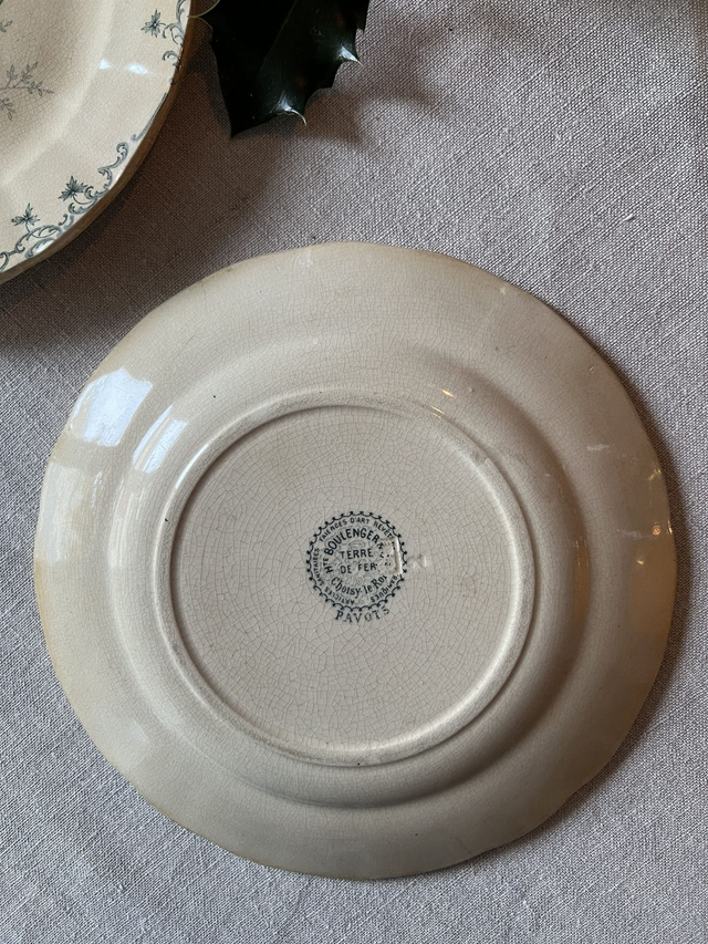 PAVOTS - Duo d'assiettes à dessert modèle Pavots par la manufacture française de Choisy le Roi - Terre de Fer