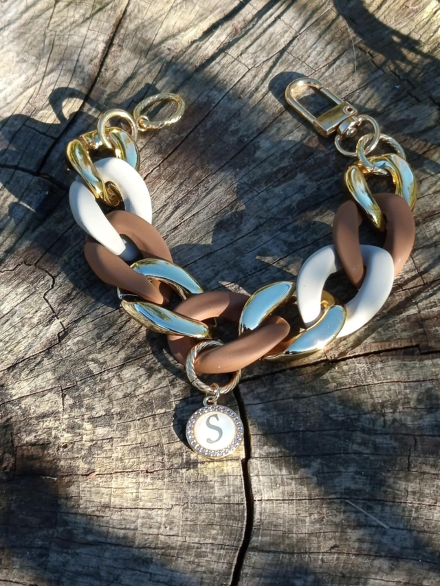 Bracelet gros maillons en acrylique Sangam