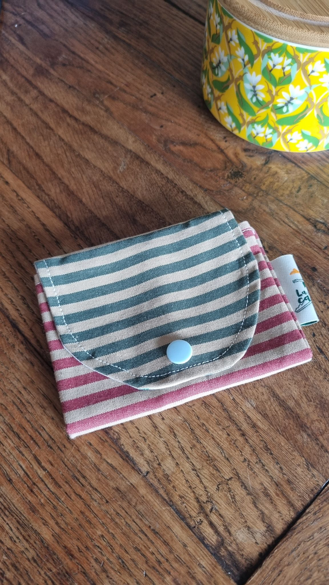 Porte carte vert/rouge