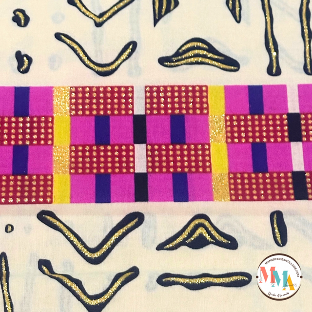 Wax Bèlè 2m70 Coton Pailleté 