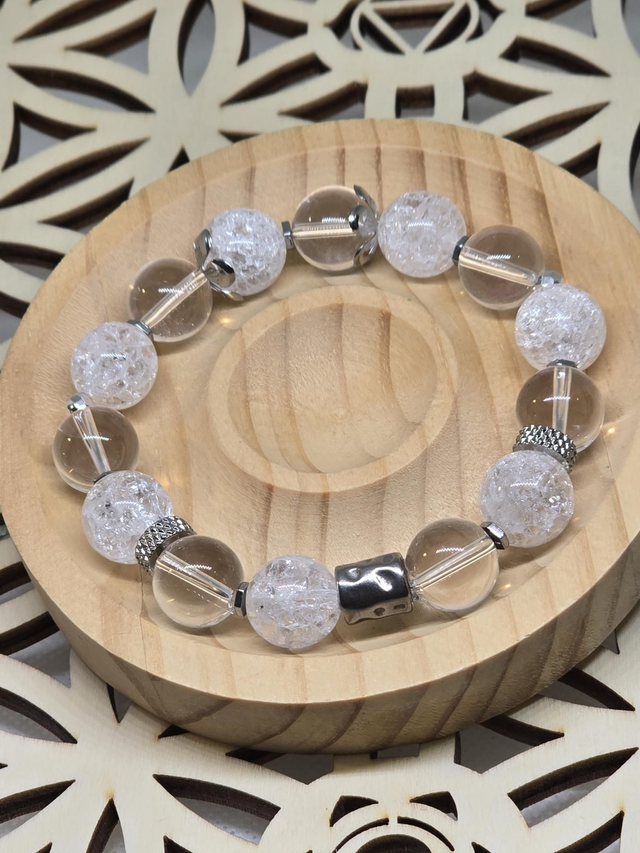 Bracelet Cristal de roche XL 1,2 cm