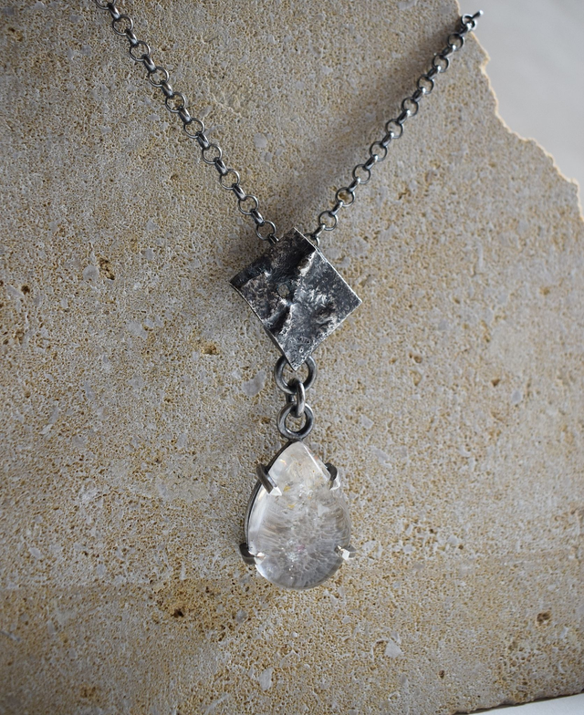 Pendentif Quartz à Marcassite 