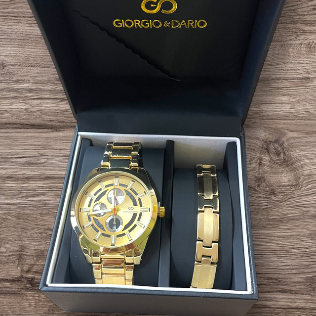 Coffret homme montre + bracelet 