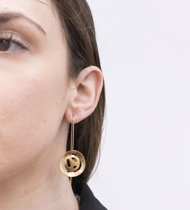 Brincos Círculos Orgânicos Duplos KAI02PL006