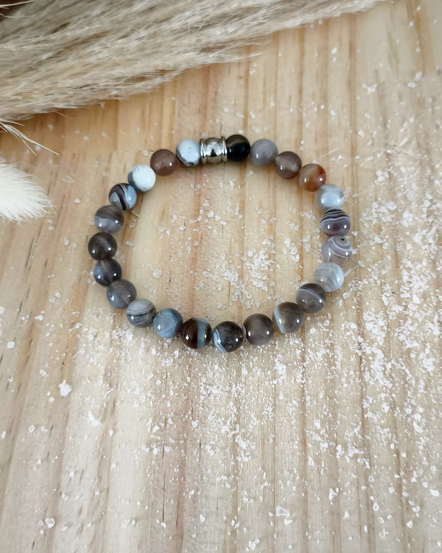 Bracelet "Apaisement" Agate de Botswana