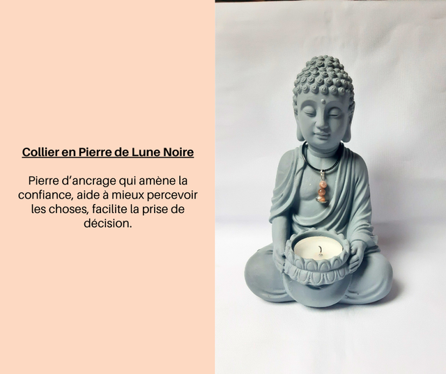 5- Collier en Pierre de Lune (3 pierres)