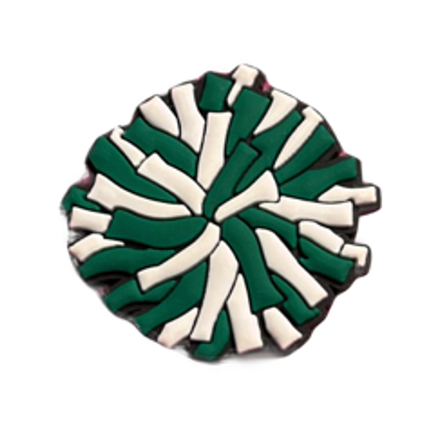 Croc Charm - Green Pom Pom