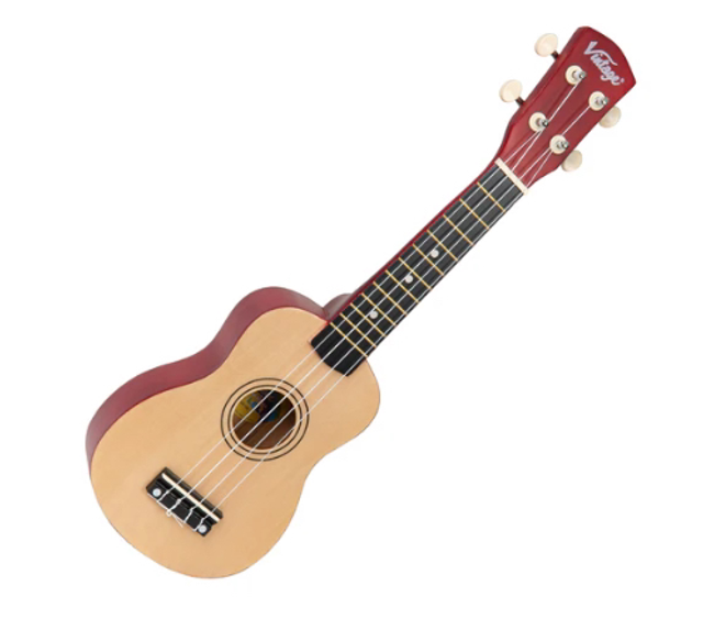 Vintage Laka Rainbow Series Soprano Ukulele &amp; Carry Bag ~ Natural