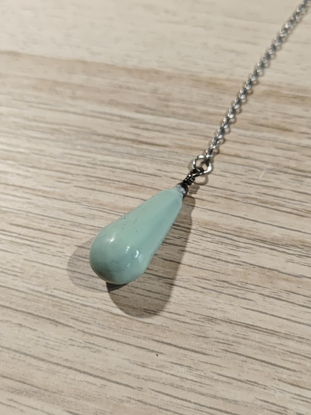 Pendule &quot;goutte&quot; - vert menthe 