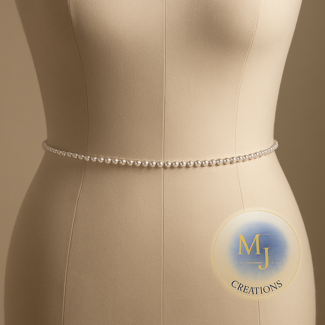 Heupketting op maat – Kristallen 6 mm  Handgemaakt | Op aanvraag