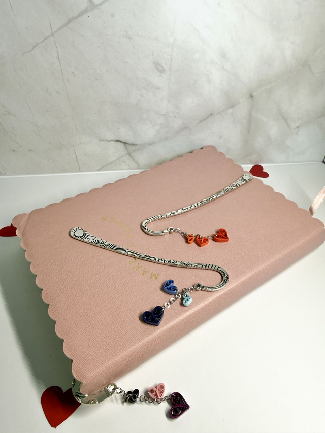 Grands marque-pages Trio de coeurs