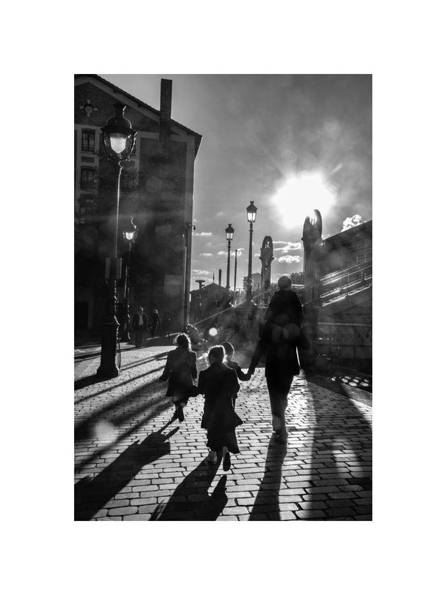 La famille en contre-jour