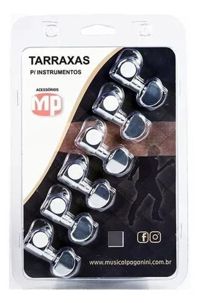 Tarraxa para violão/guitarra 3+3 cromada MP cód. 351