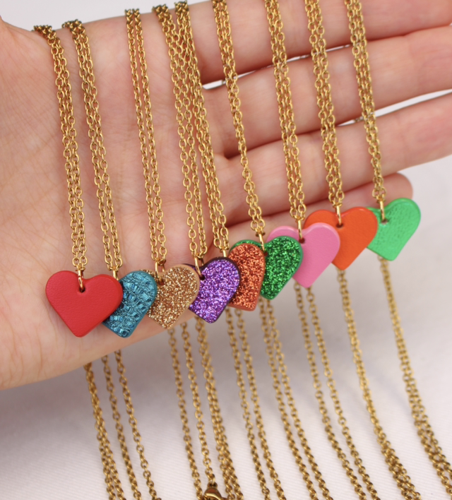 Pendentif Cara • couleurs pailletées